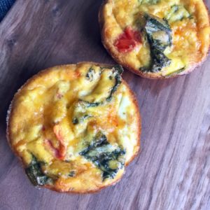 Crustless veggie quiche cups