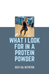 what I look for in a protein powder